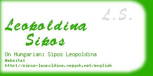 leopoldina sipos business card